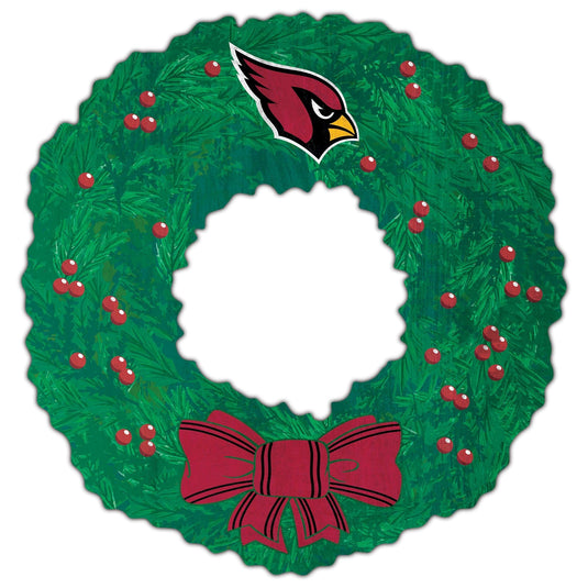 Fan Creations Holiday Home Decor Arizona Cardinals Team Wreath 16in