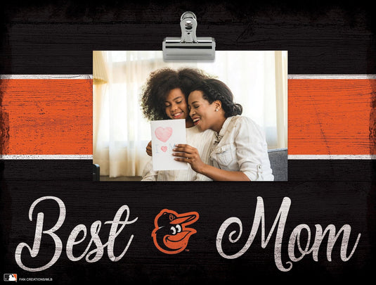 Fan Creations Desktop Stand Baltimore Orioles Best Mom With Stripe Clip Frame