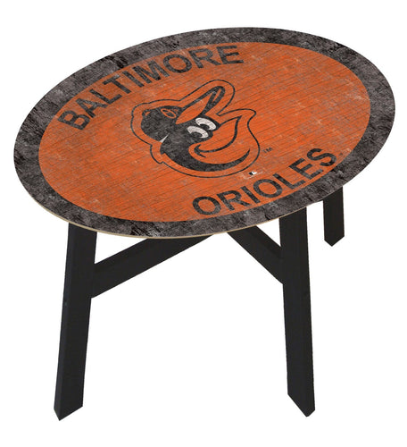Fan Creations Home Decor Baltimore Orioles  Distressed Side Table With Team Colors