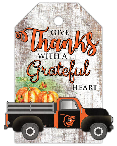 Fan Creations Holiday Home Decor Baltimore Orioles Gift Tag and Truck 11x19