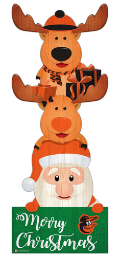 Fan Creations Holiday Home Decor Baltimore Orioles Santa Stack 31in Leaner