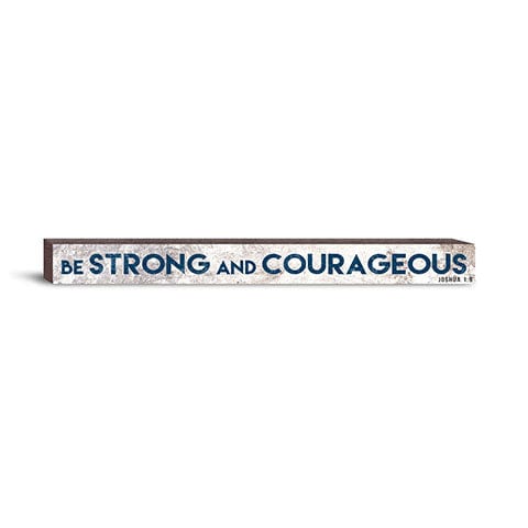 Fan Creations Religious Strip Blue Be Strong and Courageous 16in Strip