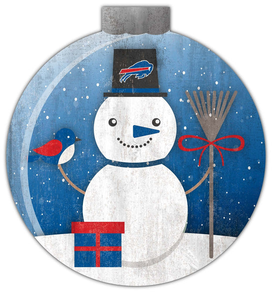 Fan Creations Holiday Home Decor Buffalo Bills Snowglobe 12in Wall Art