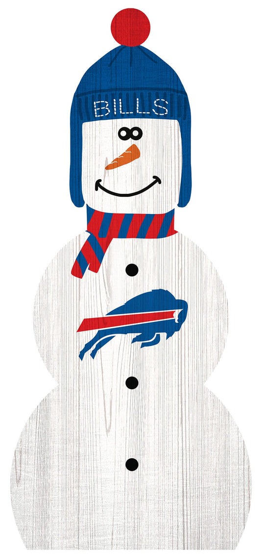 Fan Creations Holiday Home Decor Buffalo Bills Snowman 31in Leaner