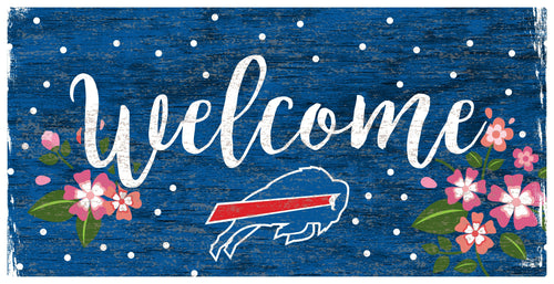 Fan Creations 6x12 Horizontal Buffalo Bills Welcome Floral 6x12 Sign