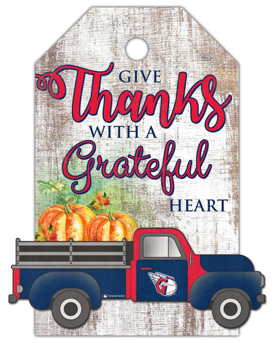 Fan Creations Holiday Home Decor Cleveland Guardians Gift Tag and Truck 11x19