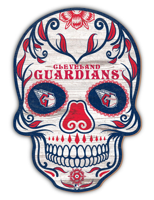 Fan Creations Holiday Home Decor Cleveland Guardians Sugar Skull 12in