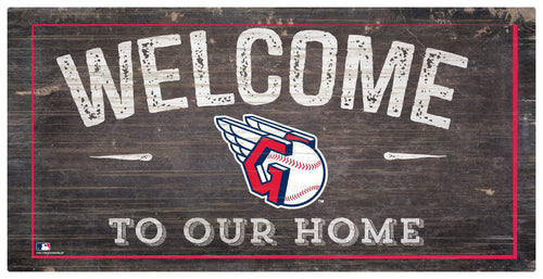 Fan Creations 6x12 Horizontal Cleveland Guardians Welcome Distressed Sign