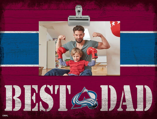 Fan Creations Desktop Stand Colorado Avalanche Best Dad With Stripe Clip Frame
