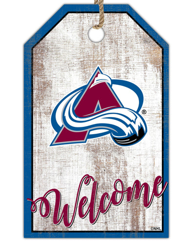 Fan Creations Holiday Home Decor Colorado Avalanche Welcome 11x19 Tag