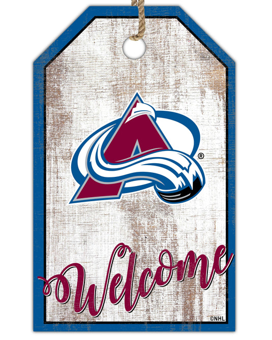 Fan Creations Holiday Home Decor Colorado Avalanche Welcome 11x19 Tag
