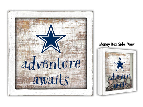 Fan Creations Desktop Stand Dallas Cowboys Adventure Awaits Money Box