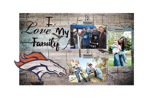 Fan Creations Desktop Stand Denver Broncos I Love My Family 11x19 Clip Frame