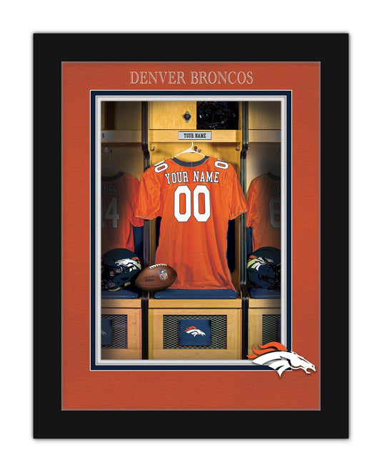 Fan Creations Wall Decor Denver Broncos Locker Room Single Jersey 12x16