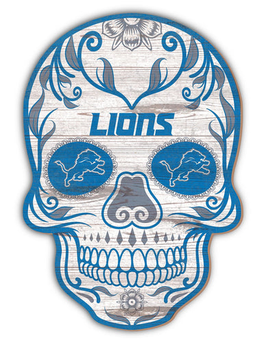 Fan Creations Holiday Home Decor Detroit Lions Sugar Skull 12in