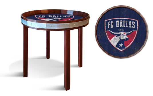 Fan Creations Wall Decor FC Dallas  Barrel Top Side Table