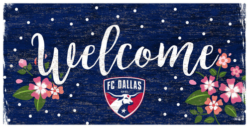 Fan Creations 6x12 Horizontal FC Dallas Welcome Floral 6x12 Sign
