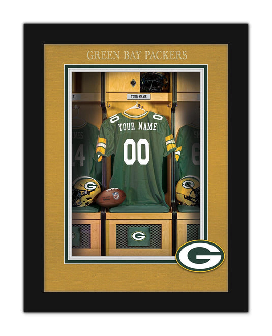 Fan Creations Wall Decor Green Bay Packers Locker Room Single Jersey 12x16