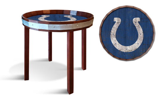 Fan Creations Wall Decor Indianapolis Colts  Barrel Top Side Table