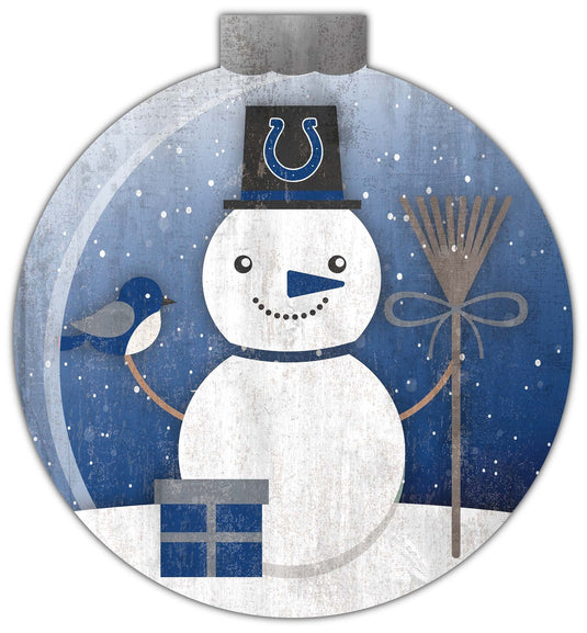 Fan Creations Holiday Home Decor Indianapolis Colts Snowglobe 12in Wall Art