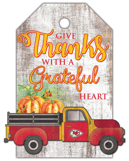 Fan Creations Holiday Home Decor Kansas City Chiefs Gift Tag and Truck 11x19