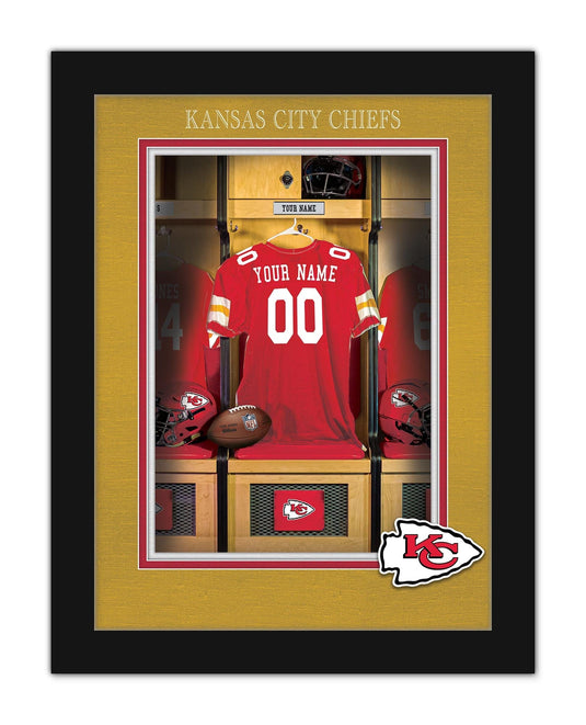 Fan Creations Wall Decor Kansas City Chiefs Locker Room Single Jersey 12x16