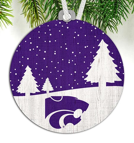 Fan Creations Ornament Kansas State Snow Scene Ornament