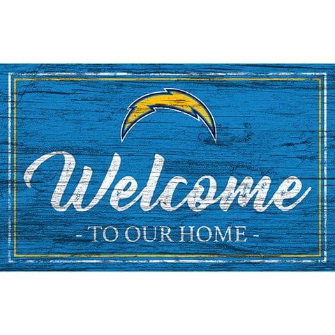 Fan Creations 11x19 Los Angeles Chargers Team Color Welcome 11x19 Sign