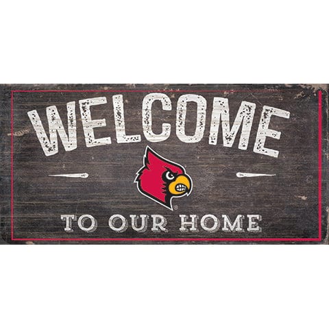 Fan Creations 6x12 Horizontal Louisville Welcome Distressed 6 x 12