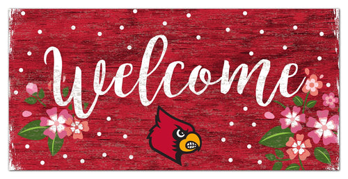 Fan Creations 6x12 Horizontal Louisville Welcome Floral 6x12 Sign