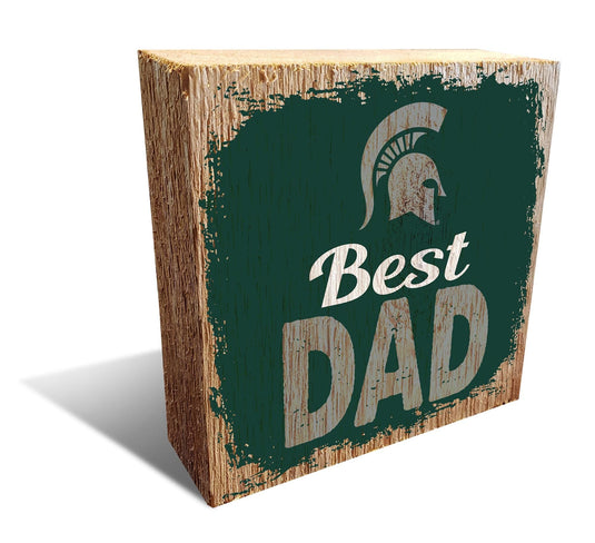 Fan Creations Desktop Stand Michigan State Best Dad Block