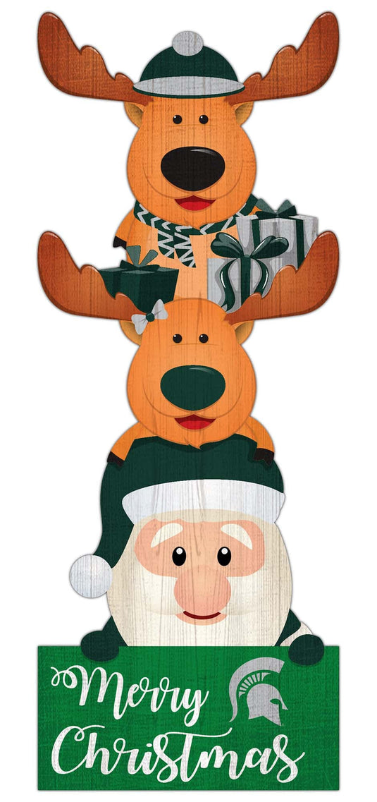 Fan Creations Holiday Home Decor Michigan State Santa Stack 31in Leaner
