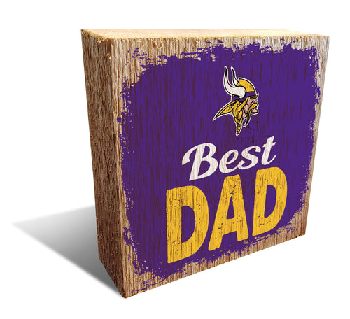 Fan Creations Desktop Stand Minnesota Vikings Best Dad Block