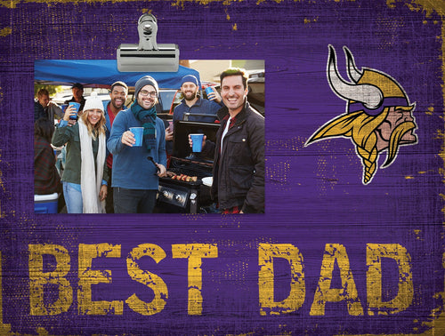Fan Creations Desktop Stand Minnesota Vikings Best Dad Clip Frame