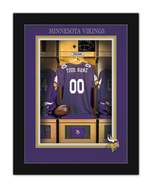Fan Creations Wall Decor Minnesota Vikings Locker Room Single Jersey 12x16