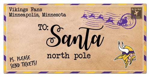 Fan Creations Holiday Home Decor Minnesota Vikings To Santa 6x12