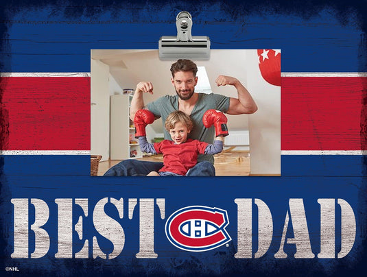 Fan Creations Desktop Stand Montreal Canadiens Best Dad With Stripe Clip Frame