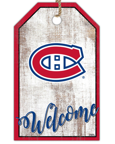 Fan Creations Holiday Home Decor Montreal Canadiens Welcome 11x19 Tag