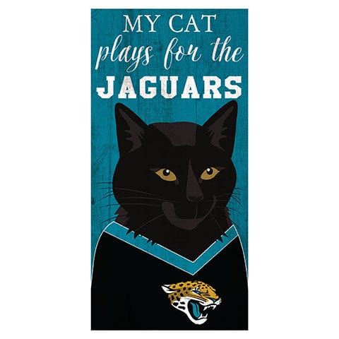 Fan Creations 6x12 Horizontal My Cat Plays For The Jacksonville Jaguars 6x12 Sign