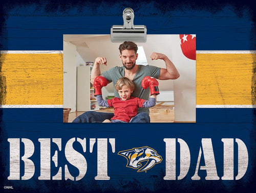 Fan Creations Desktop Stand Nashville Predators Best Dad With Stripe Clip Frame