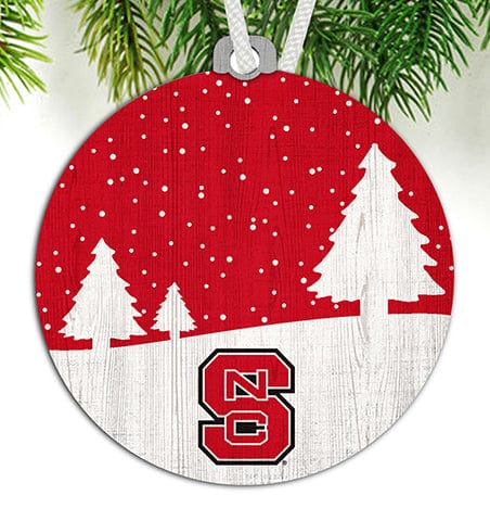 Fan Creations Ornament NC State University Snow Scene Ornament
