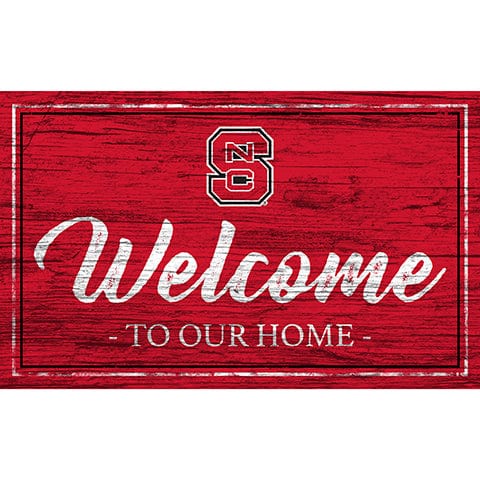 Fan Creations 11x19 NC State University Team Color Welcome 11x19 Sign