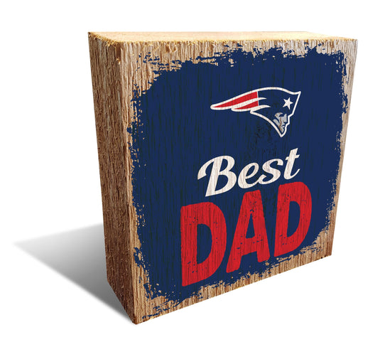 Fan Creations Desktop Stand New England Patriots Best Dad Block