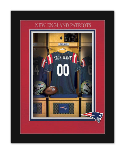 Fan Creations Wall Decor New England Patriots Locker Room Single Jersey 12x16
