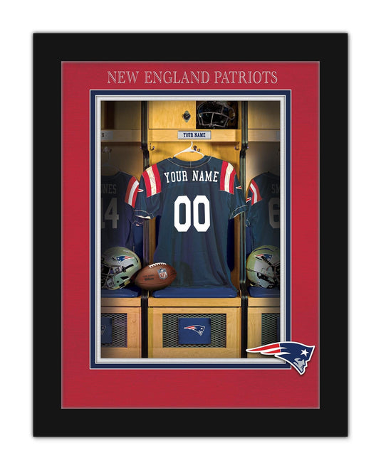 Fan Creations Wall Decor New England Patriots Locker Room Single Jersey 12x16