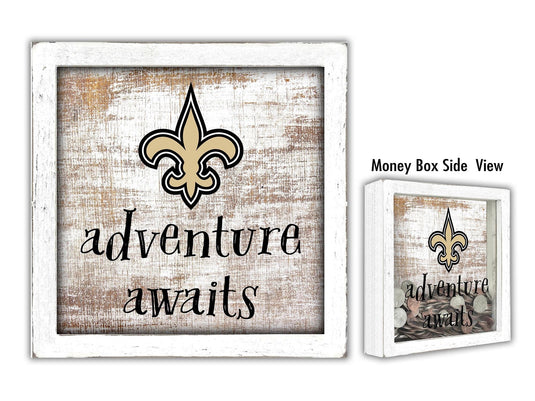 Fan Creations Desktop Stand New Orleans Saints Adventure Awaits Money Box
