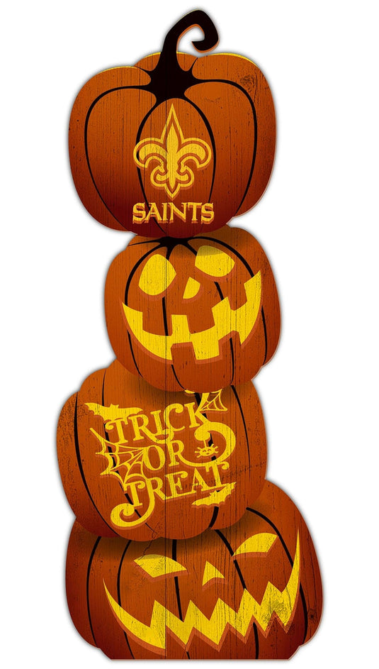 Fan Creations Holiday Home Decor New Orleans Saints Pumpkin Stack 31in Leaner