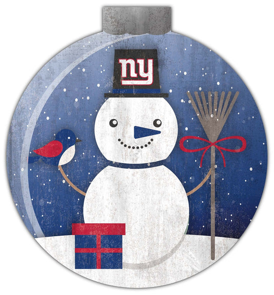 Fan Creations Holiday Home Decor New York Giants Snowglobe 12in Wall Art