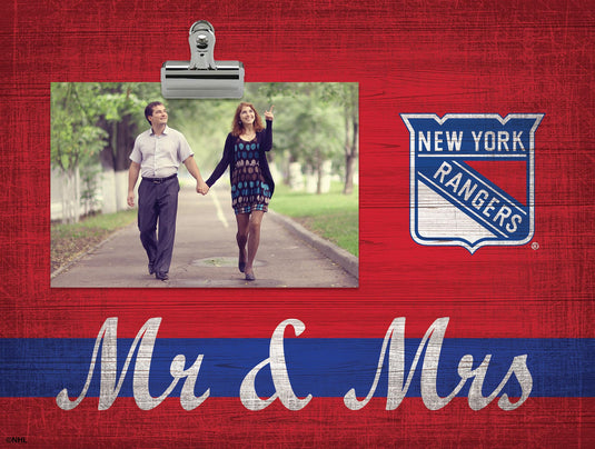 Fan Creations Desktop Stand New York Rangers Mr & Mrs Clip Frame