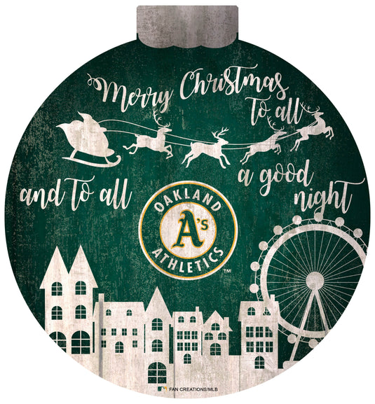 Fan Creations Holiday Home Decor Oakland Athletics Christmas Village 12in